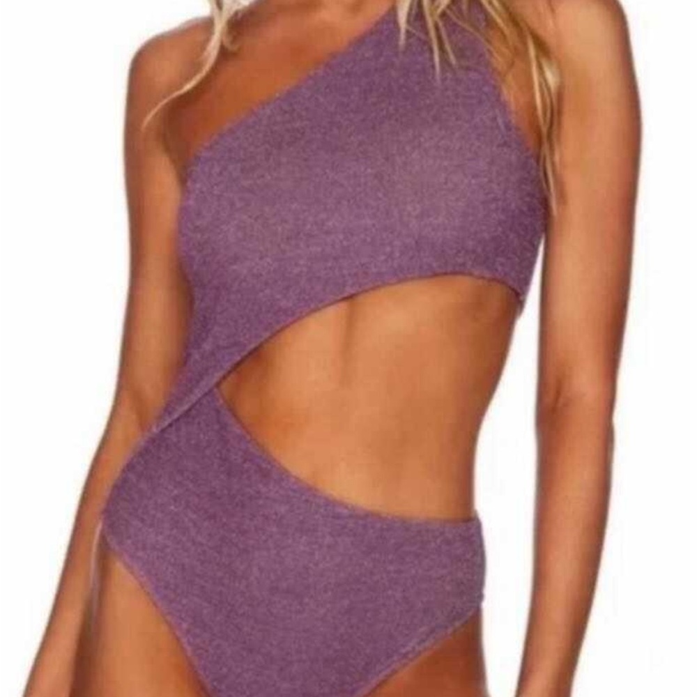Beach Riot Pink Metallic Swimsuit Free People